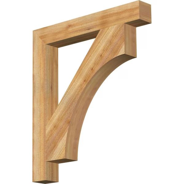 Westlake Block Rough Sawn Bracket, Western Red Cedar, 4